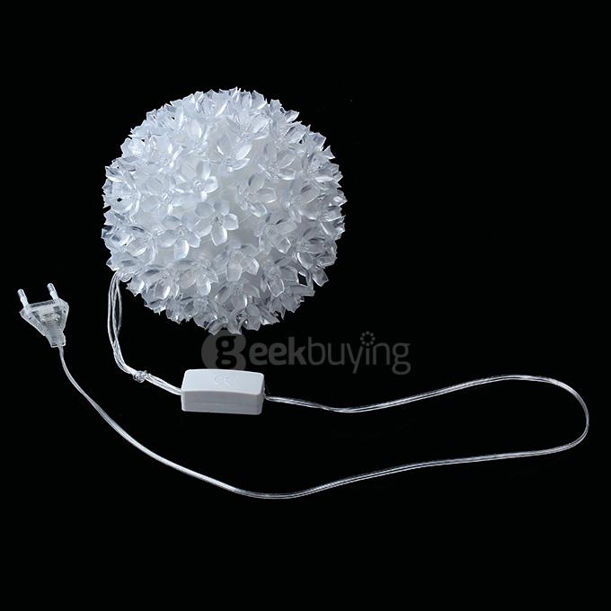 6W 150LM 100LED Flower Shape Christmas Decorative Ball Light Lamp Light Strips - Rainbow