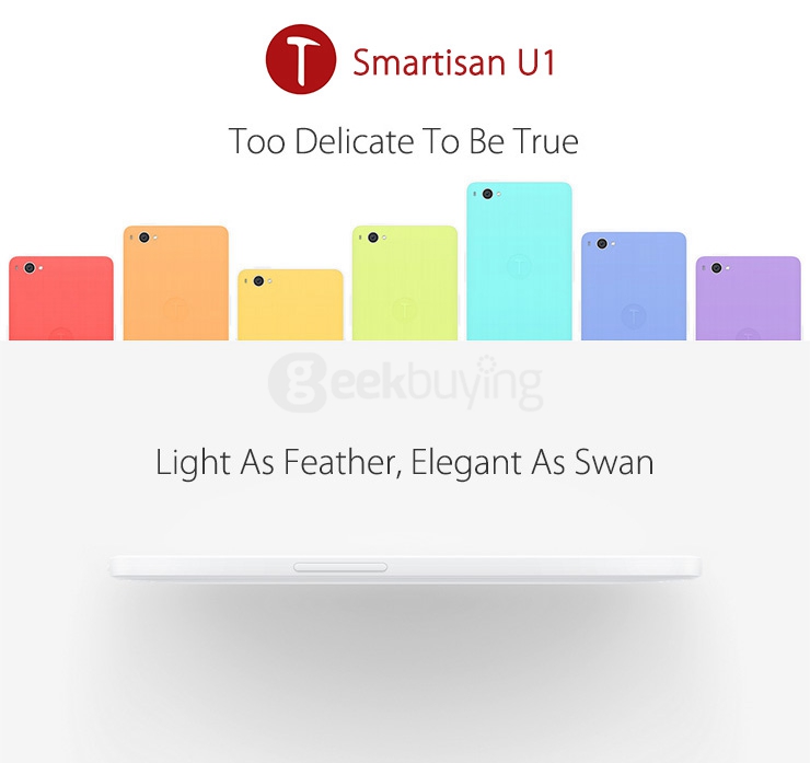 Smartisan U1 Hammer Nut 2GB 32GB 5.5inch 64bit 4G LTE Smartisan OS Smartphone Snapdragon 615 Octa Core NFC - Purple