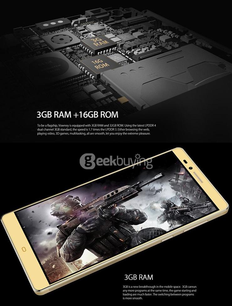 [HK Stock] Elephone Vowney Lite 5.5inch FHD Screen Android 5.1 3GB 16GB Smartphone 64bit MTK6795 Octa Core Touch ID Hotknot 4000mAh - Black