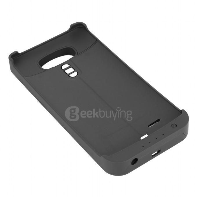 External Backup Battery 5V 0.5A Output Li-ion Polymer 3800mAH Case with Back Home Button For LG G4 Smartphone - Black