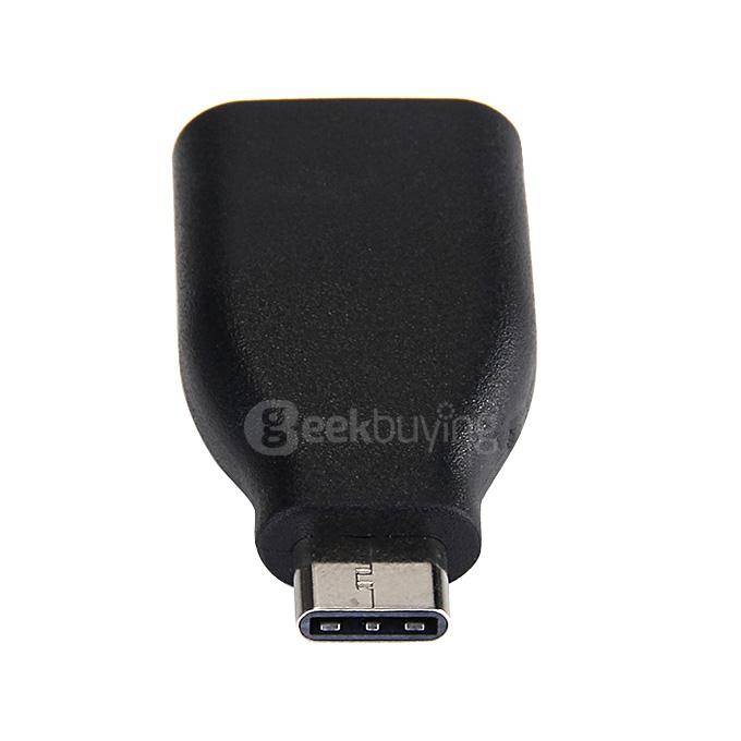 USB-C Male to USB3.0 Female Data Adapter USB3.1 Type-C Converter for Macbook/Chromebook/Nokia N1/LeTV/OnePlus 2 Smartphones - Black