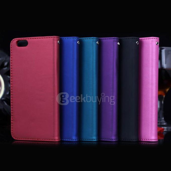 Clip Style Luxury Flip Pattern Wallet Leather Case Cover with Strap For Apple iPhone 6s 4.7inch - Red