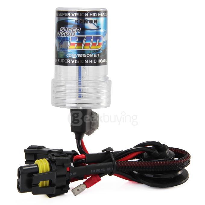 10000K Car H3 55W HID Xenon Headlight Light Lamp Bulb Replacement - Black + White ( One Pair )