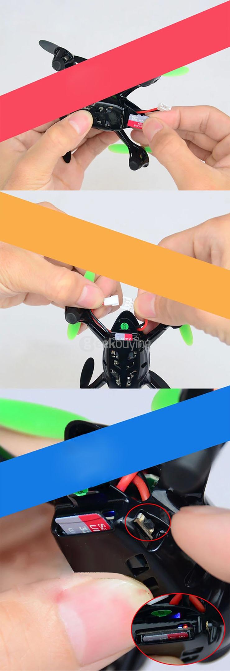 Hubsan X4 H107C 4CH RC Quadcopter 2.4G 6 Axis Gryo 0.3MP Camera RTF - Red & White