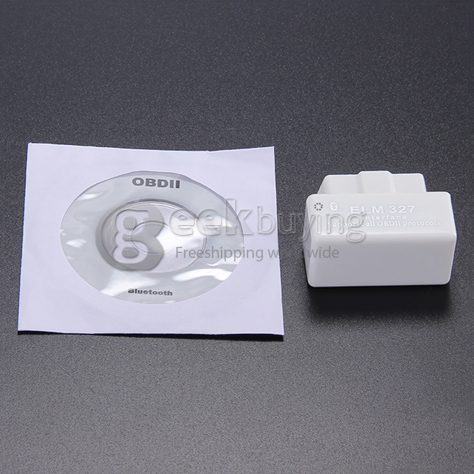New Mini ELM327 V1.5 Bluetooth OBD2 OBD-II Car Auto Diagnostic Scanner Tool - White