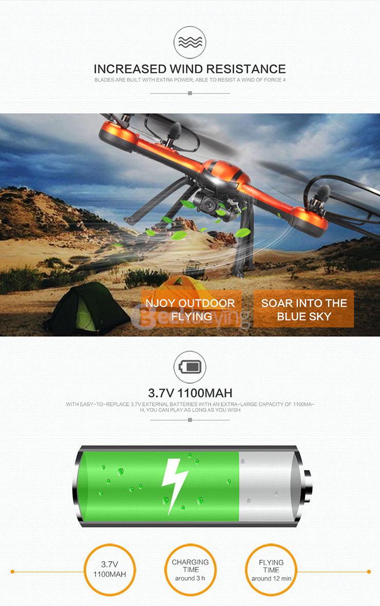 JJRC H11D 5.8G FPV 2.0MP HD Camera 2.4G 4CH 6Axis CF Mode RC Quadcopter RTF
