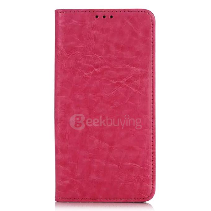 Protective Leather Case With Holder/Card Slots/Wallet For Samsung S6 Edge Plus - Pink