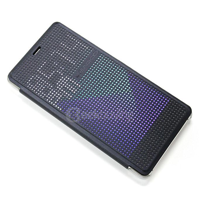 Original Protective PU Leather Hard Flip Cover Case with Back Shell for LEAGOO Elite 1 Smartphone - Black