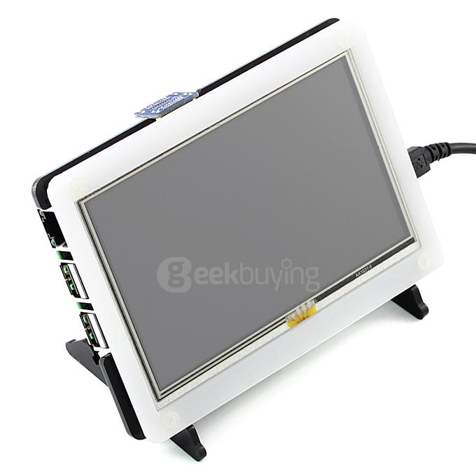 5 inch HDMI LCD 800*480 High Resolution with Bi-color Case for Raspberry Pi 2 Model B/Raspberry Pi Model B/B+/A+