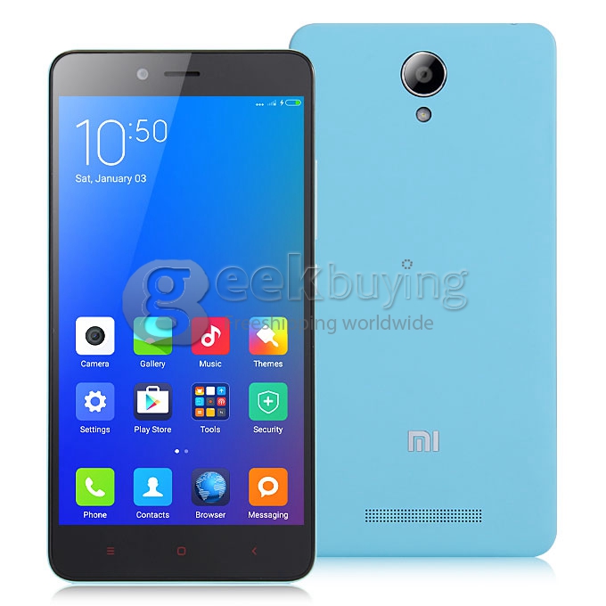 Xiaomi Redmi Note 2 Standard 4G Smartphone 5.5 Inch FHD Screen 2GB 16GB 64bit Helio X10 Octa Core 3060mAh 13.0MP - Blue