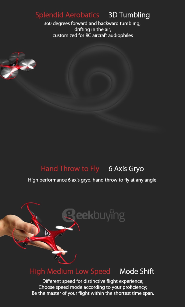 JJRC H22 3D Inverted Fly 2.4G 4CH 6-Axis Mini RC Quadcopter RTF