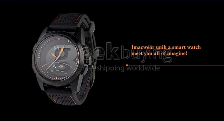 iMacwear Unik Classic BT4.0 Waterproof 50M Smart Watch with Citizen Miyota For iPhone/Android - Black