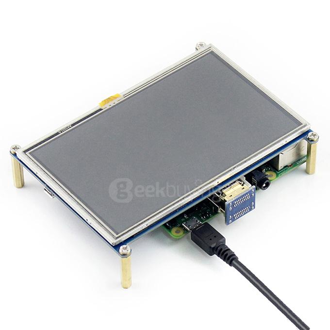 5 inch HDMI LCD 800*480 High Resolution with Bi-color Case for Raspberry Pi 2 Model B/Raspberry Pi Model B/B+/A+