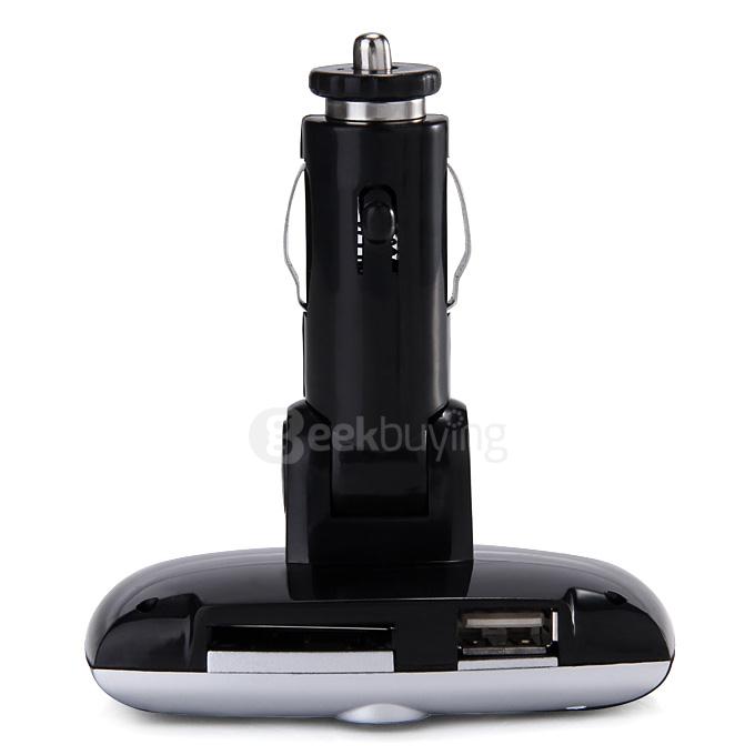 BT01 Bluetooth Handsfree Car Kit MP3 Player FM Transmitter Radio Adapter With LCD Screen Remote Control - Black + Silver