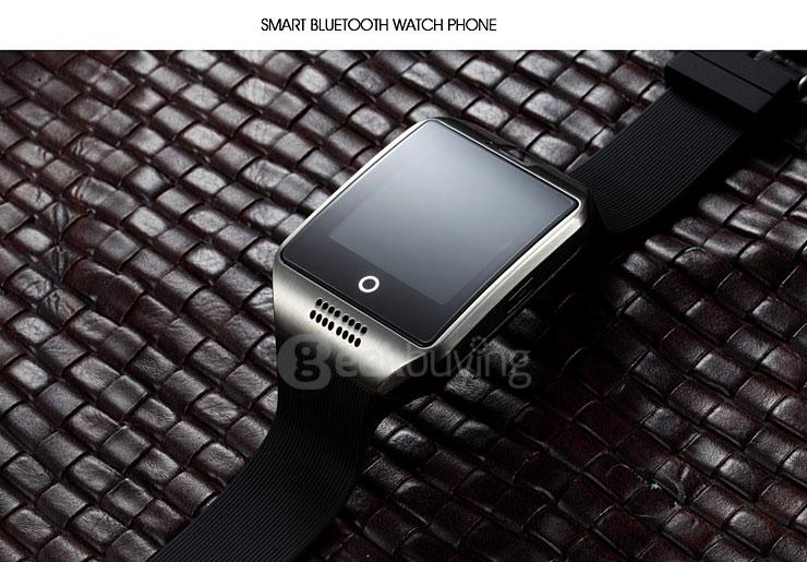 Q18 MTK6260A 1.3MP Camera TF Card and SIM Card Slot NFC Bluetooth 3.0 Smartwatch Smart Phone for Android and IOS - Silver