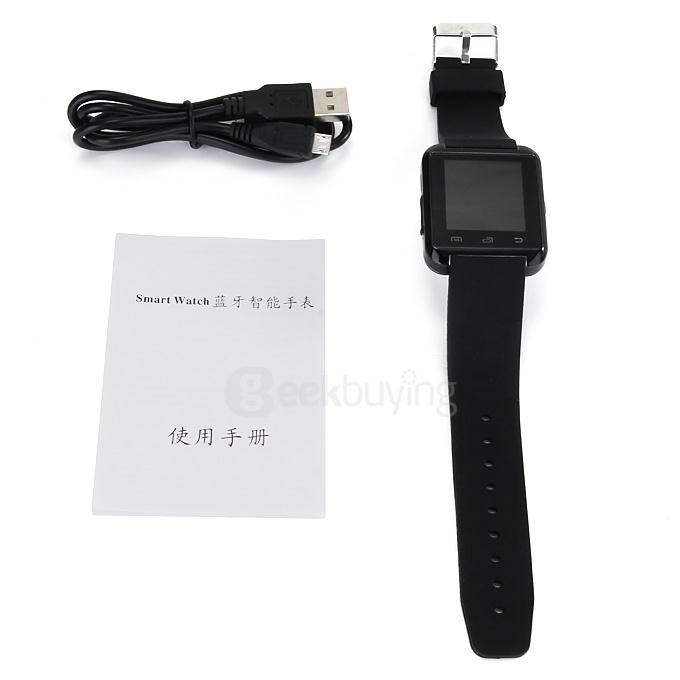 U8 U Watch MTK Bluetooth Smart Watch for iPhone Samsung S4/Note5 Android Smartphones - Black
