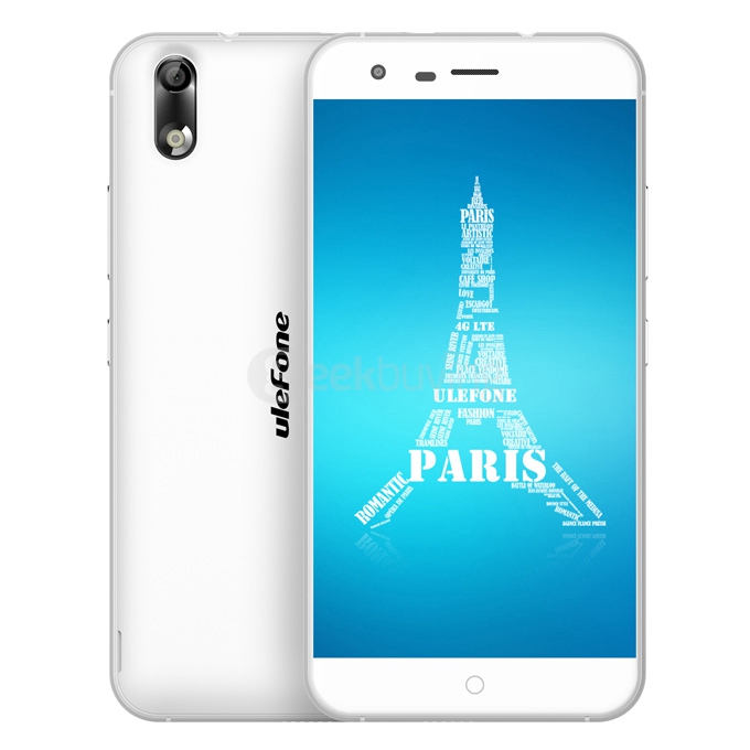 Ulefone Paris 5inch Android 5.1 2GB 16GB 4G Smartphone 64Bit MTK6753 Octa Core 13.0MP OTG Miracast Hotknot Gorilla 3 - White