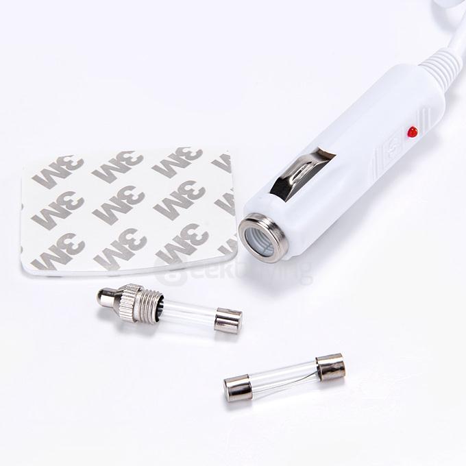 4 In1 Car Cigarette Lighter Splitter with Three Sockets Dual USB Interface  -  Golden