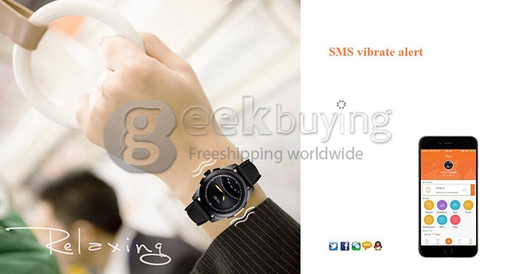 iMacwear Unik Classic BT4.0 Waterproof 50M Smart Watch with Citizen Miyota For iPhone/Android - Black