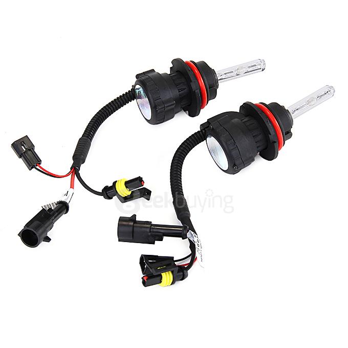 5000K 9004/9007 35W 12V Xenon HID Kit Car Headlight Slim Ballast Xenon Bulb White Light - Black + White ( One Piece)