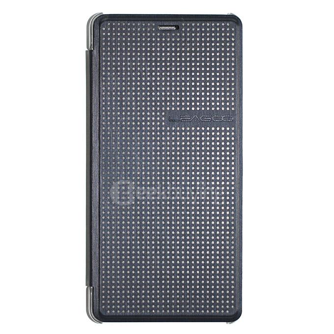 Original Protective PU Leather Hard Flip Cover Case with Back Shell for LEAGOO Elite 1 Smartphone - Black