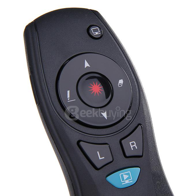 Peter Pan A3 Mini Fly Air Mouse 2.4GHz Remote Control with Infrared Laser Pointer for Android TV Box Mini PC Laptop - Black