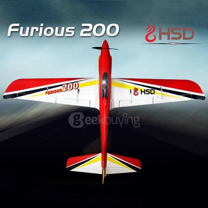 HSD Furious 200 1292mm Wingspan High Speed Glider PNP - Red