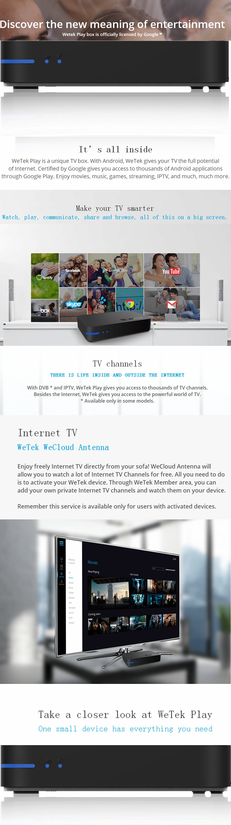 [HK Stock] WETEK PLAY with ATSC Tuner Google GMS Certified Android Live TV Streaming Box KODI Media Center