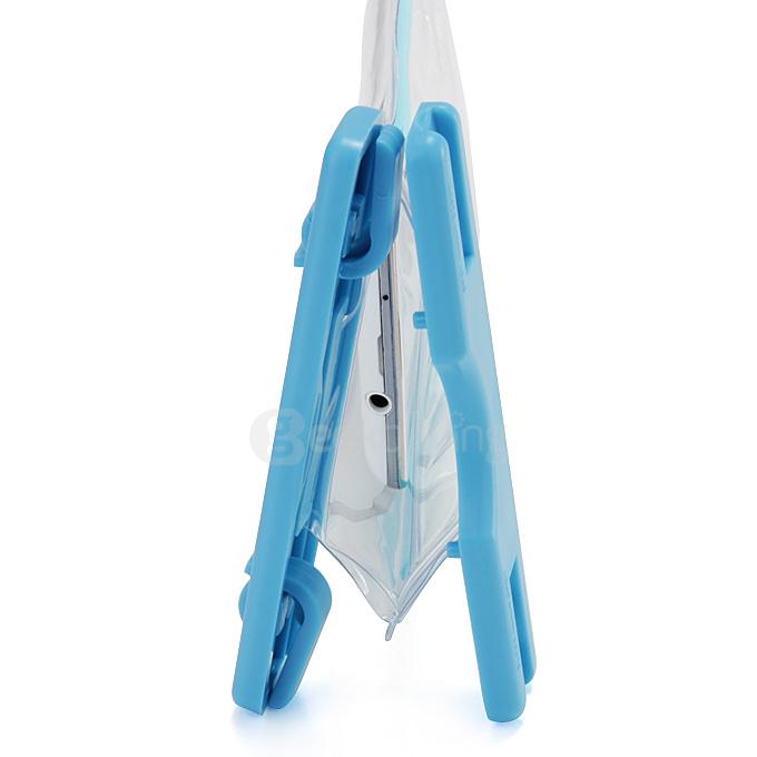 [Wholesale] 100pcs 5.5In Ultra Slim Waterproof Case Soft Fluorescent Pouch With Lanyard Protective Cover For Smartphones - Blue
