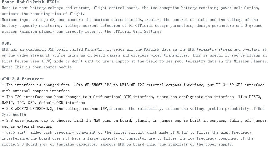APM Flight Controller Set APM 2.6 6M GPS OSD Radio Telemetry