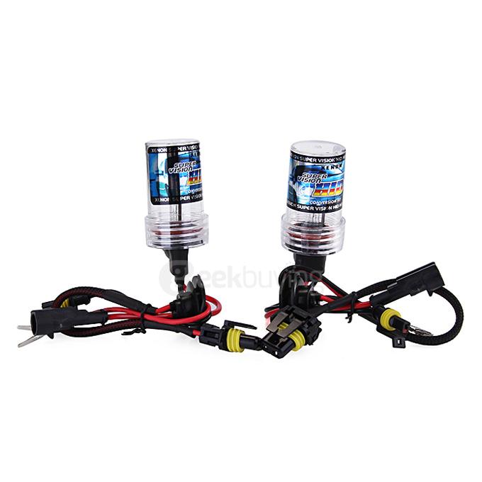 5000K H11 55W 12V Xenon HID Kit Car Headlight Slim Ballast Xenon Bulb White light - Black + Gold