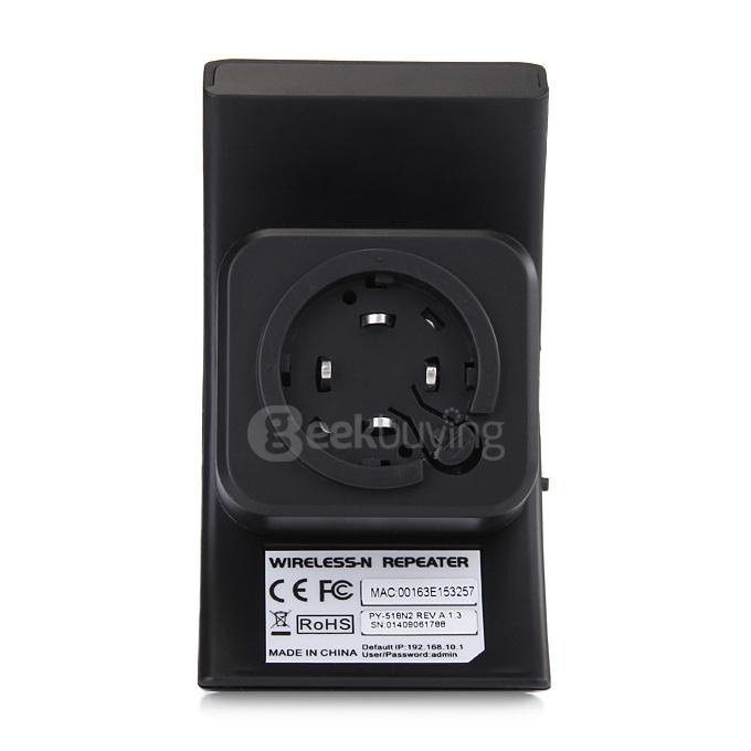 300Mbps Wireless-N WiFi 802.11n Repeater Router 2.4GHz WLAN Range Expander Extender Router with UK Plug Adapter - Black