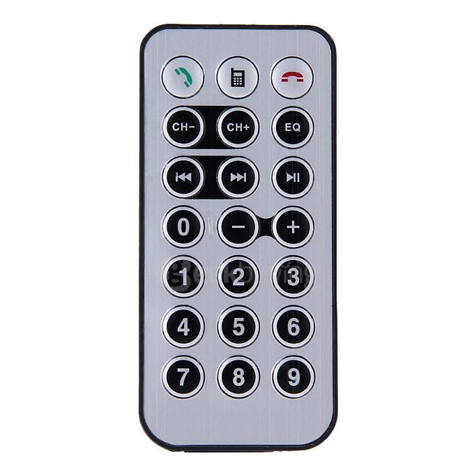 BT01 Bluetooth Handsfree Car Kit MP3 Player FM Transmitter Radio Adapter With LCD Screen Remote Control - Black + Silver