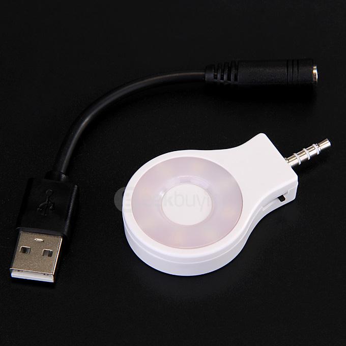 RK-07 Selfie Enhancing Flash Light External Self Control Autodyne Flash Light for iOS Android - White