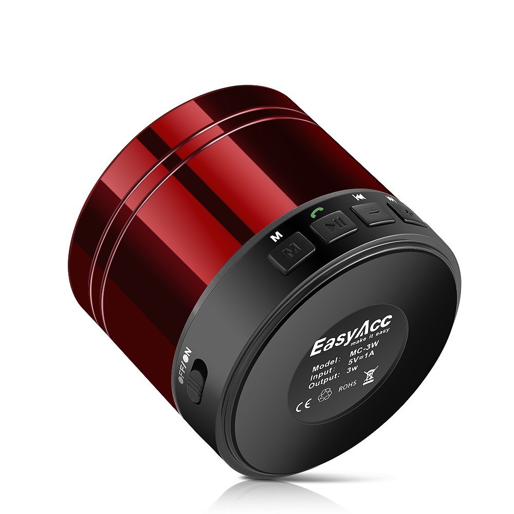 EasyAcc P6697 Shockproof Portable Wireless Bluetooth Speaker With MIC Support Micro SD Card Playing & FM - Red