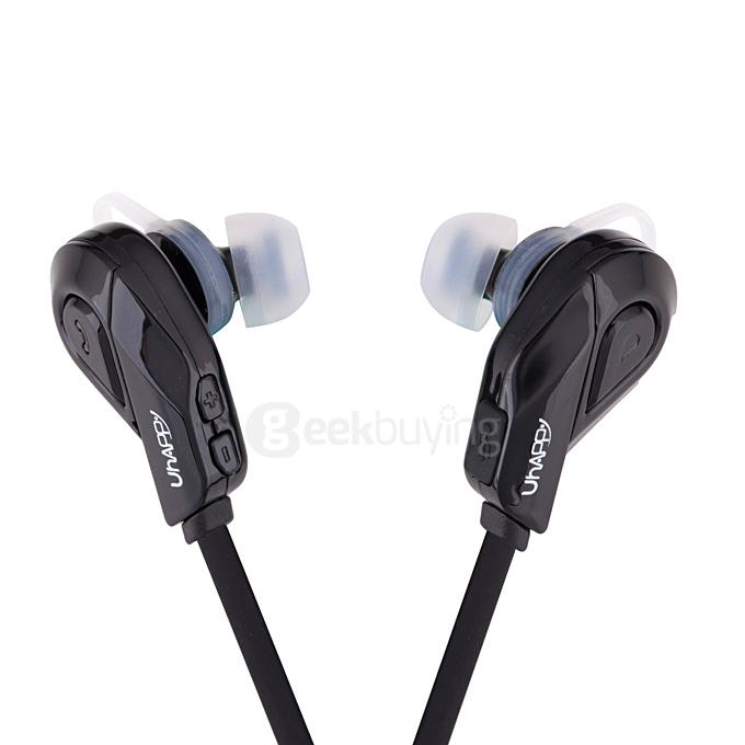 Uhappy S02 Sports Headset Bluetooth 4.1 Stereo Wireless Headset In-Ear Microphone Handfree Anti-Sweat Earphone - Black