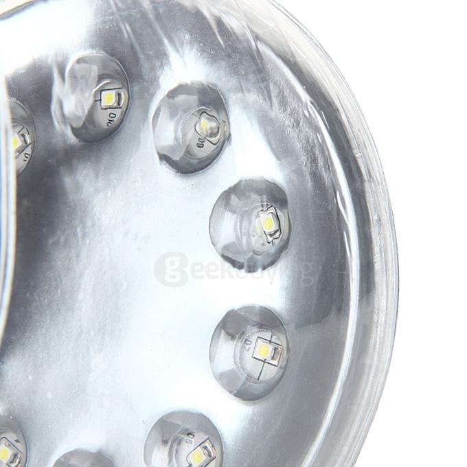 Portable Inflatable 10-LED RGB Light Solar Powered Folding Lantern w/ 8-Mode - White Light