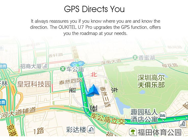 Oukitel U7 Pro 5.5inch IPS HD Android 5.1 1GB RAM 8GB ROM Smartphone MT6580 Quad Core 1.3GHz 13.0MP 3G GPS - Golden