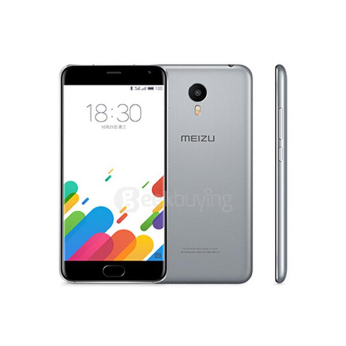 Meizu Metal / M1 Metal 5.5inch FHD 2.5D 4G Flyme 5 Smartphone 64bit Helio X10 Octa Core 2GB 16GB mTouch 2.1 5.0MP+13.0MP - Gray