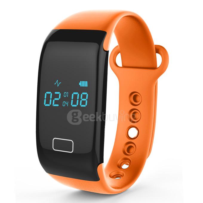 Makibes JW018 BT4.0 Smartband Wristband with Heart Rate Monitor Activity Tracker for IOS & Android - Orange