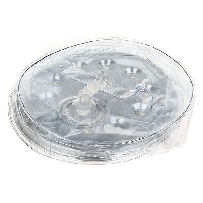 Portable Inflatable 10-LED RGB Light Solar Powered Folding Lantern w/ 8-Mode - White Light