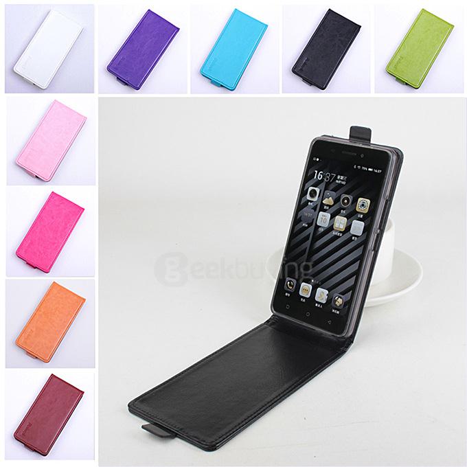 Baiwei Protective Hard Cover Up&Down Flip Stand Leather Case with Back Shell for GIONEE M5 5.5inch - Purple