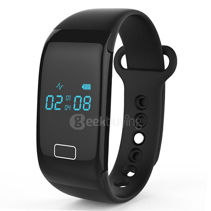 Makibes JW018 BT4.0 Smartband Wristband with Heart Rate Monitor Activity Tracker for IOS & Android - Black