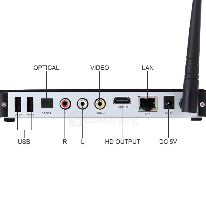 T9 4K TV BOX Amlogic S812 Quad Core 2G/8G 2.4G/5G WIFI Bluetooth4.0 KODI HDMI Dolby 3D - Black