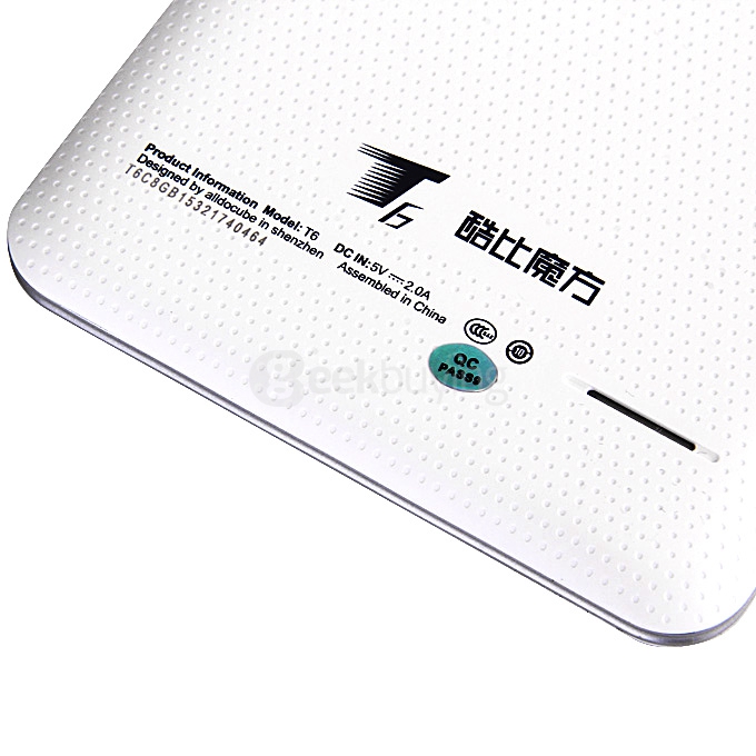 Cube T6 4G Phablet Android 5.1 Lollipop 6.98 Inch 4G/3G/2G Phone Call Tablet PC MT8735 Quad Core 1GB/8GB COF 1024*600 GPS Bluetooth WiFi - White