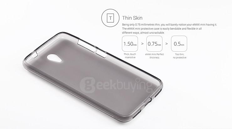 Original Silicone Protective Cover Soft Case for UMI Emax Mini Smartphone - Gray