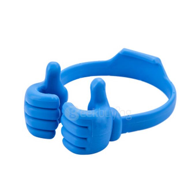 Silicone Thumb OK Design Stand Holder For Mobile Phone Android Phone Tablets iPad mini - Blue
