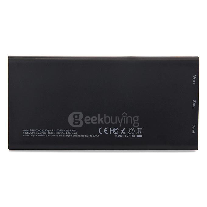 EasyAcc Classic 15000mAh Power Bank External Battery Pack Intelligent High Capacity Portable Charger for iPhone Samsung