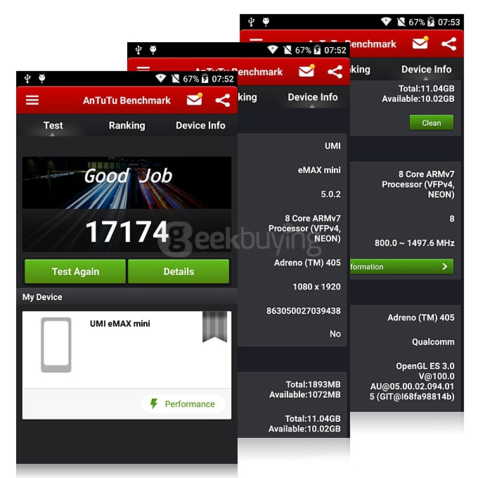 UMI EMAX Mini 4G LTE 5.0inch FHD Android 5.0 2GB 16GB Smartphone 64bit Qualcomm 615 Octa Core 1.5GHz 13.0MP OTG - Black