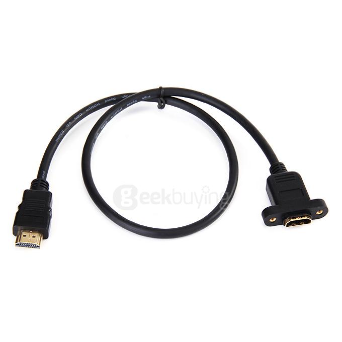 ULT-unite HDMI Male to HDMI Female Adapetr Converter HD Extension Cable 0.6M Support 3D 2K*4K - Black